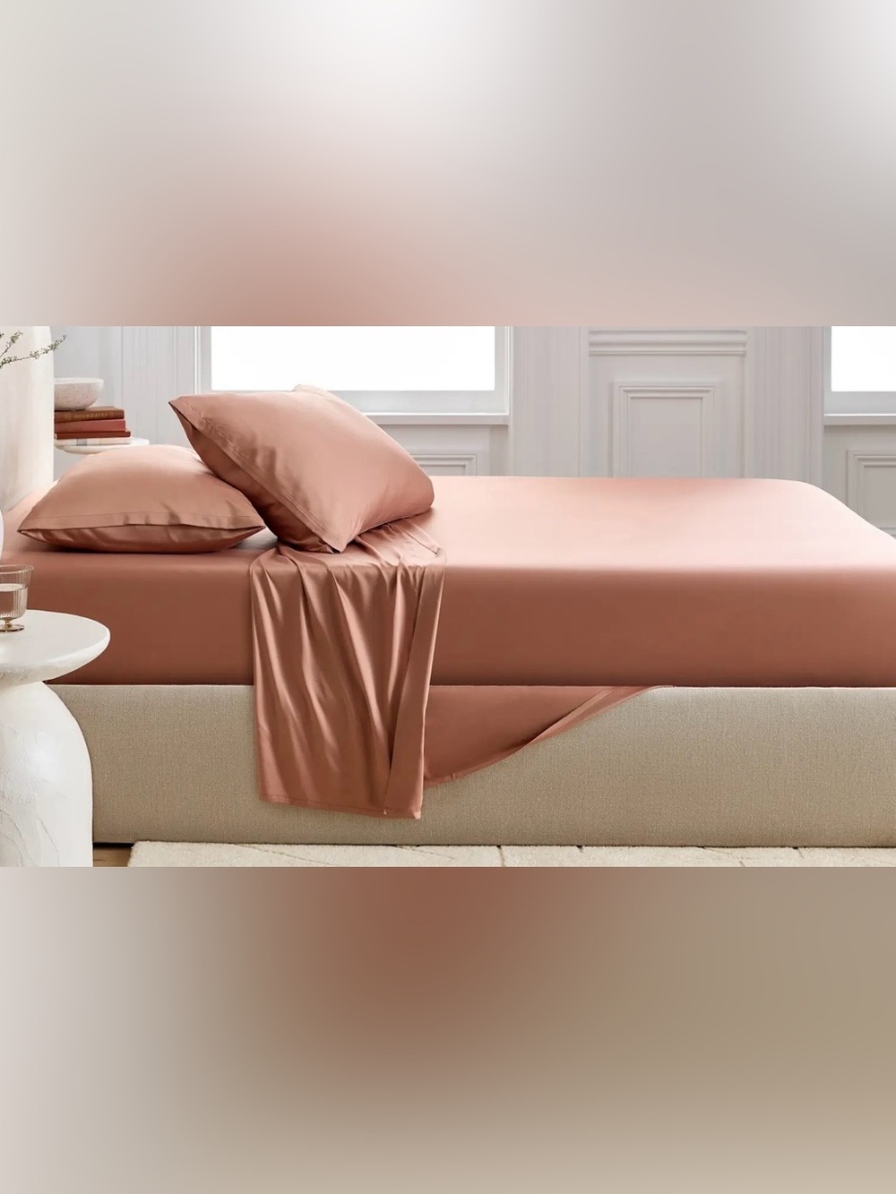 Quince Bamboo 4 Piece Sheet Set, Full (Clay)